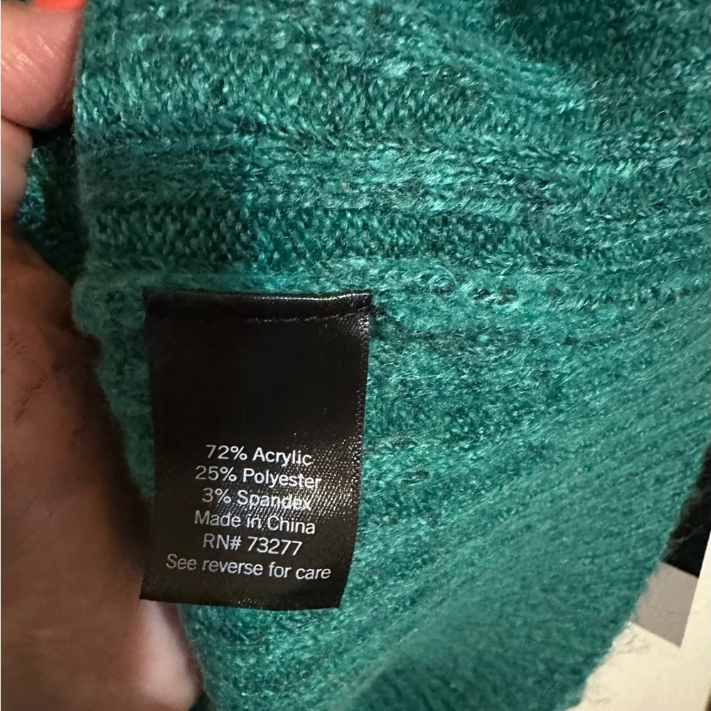 Women’s Vera Wang sweater, emerald green, L, BNWT - Picture 5 of 5